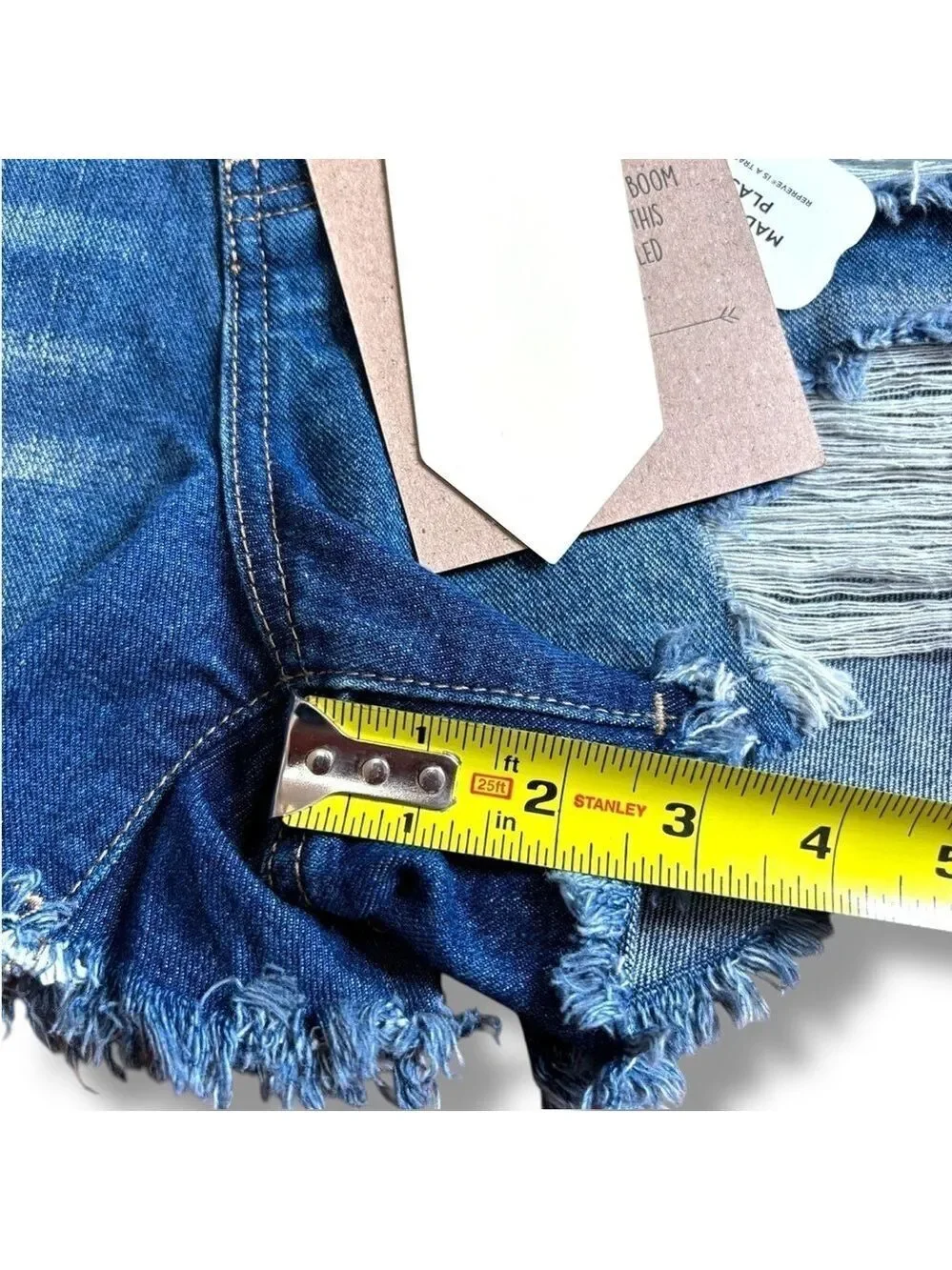 NWT Ban Jara Blue High Rise High Waisted Boho Distress Shorts - Size 9/28